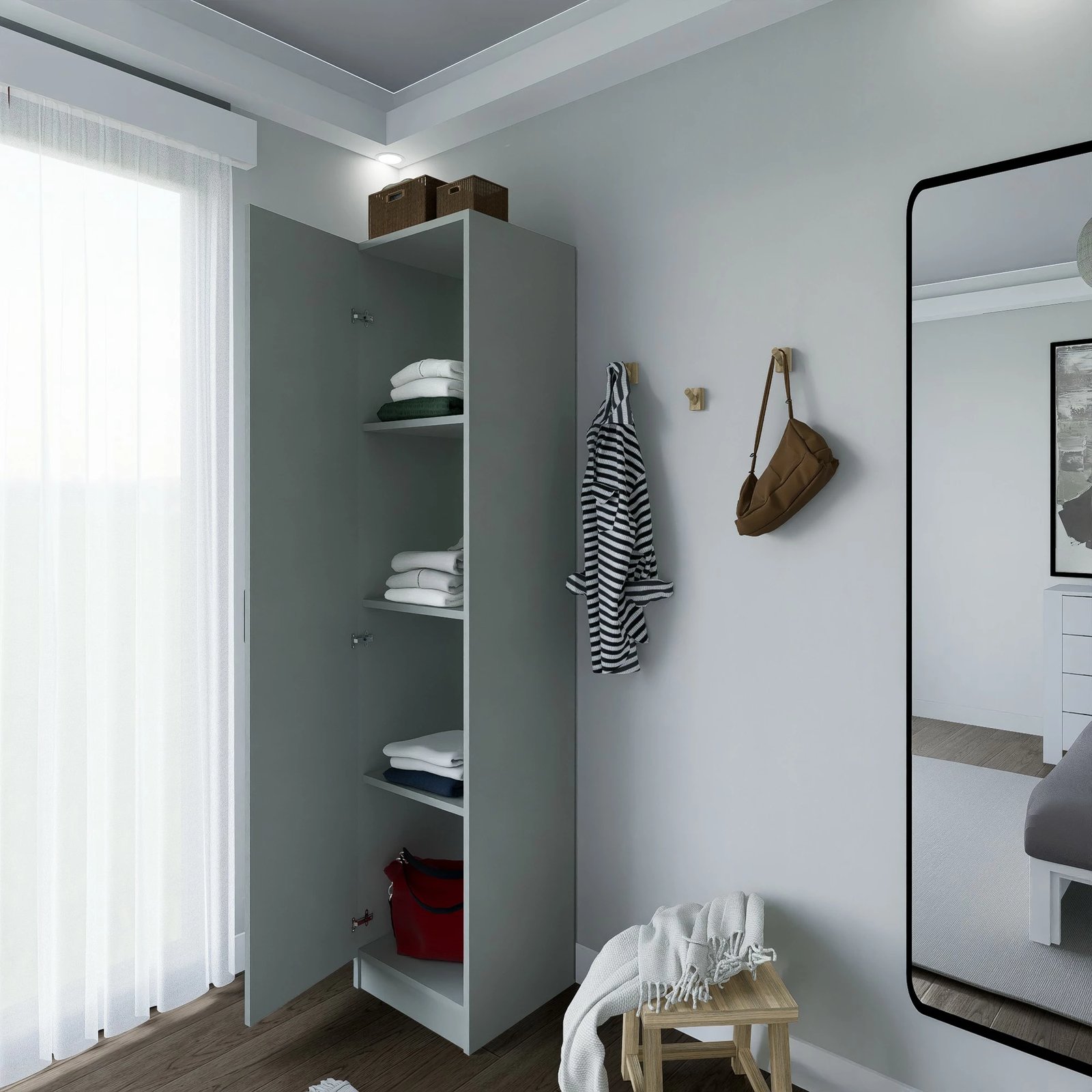 Dollap Skye Decor, Yaman 1600-040, ngjyrë gri