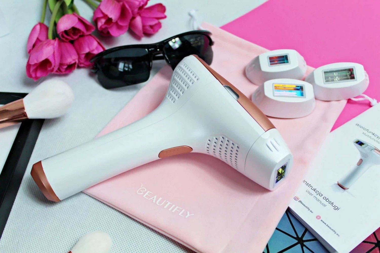 IPL depilator Beautifly B-Shine PRO, 500000 blic, 5 nivele, bardhë-ari