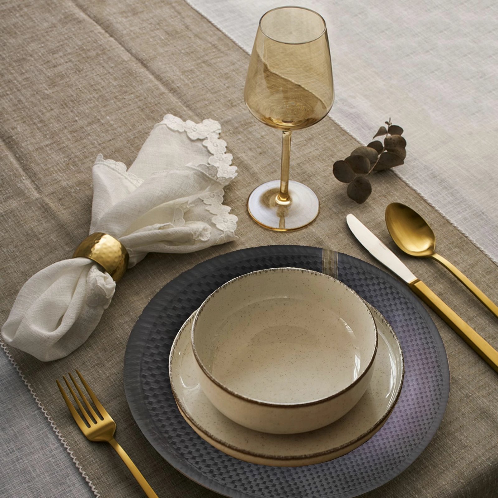 Set 4 copë mbrojtëse tavoline Hermia Concept, shumëngjyrëshe, 37cm