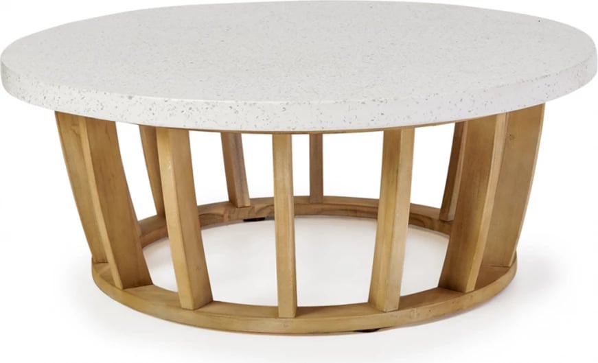 Tavolinë kafeje Ithaka, ngjyrë natyrale, 100x100x40