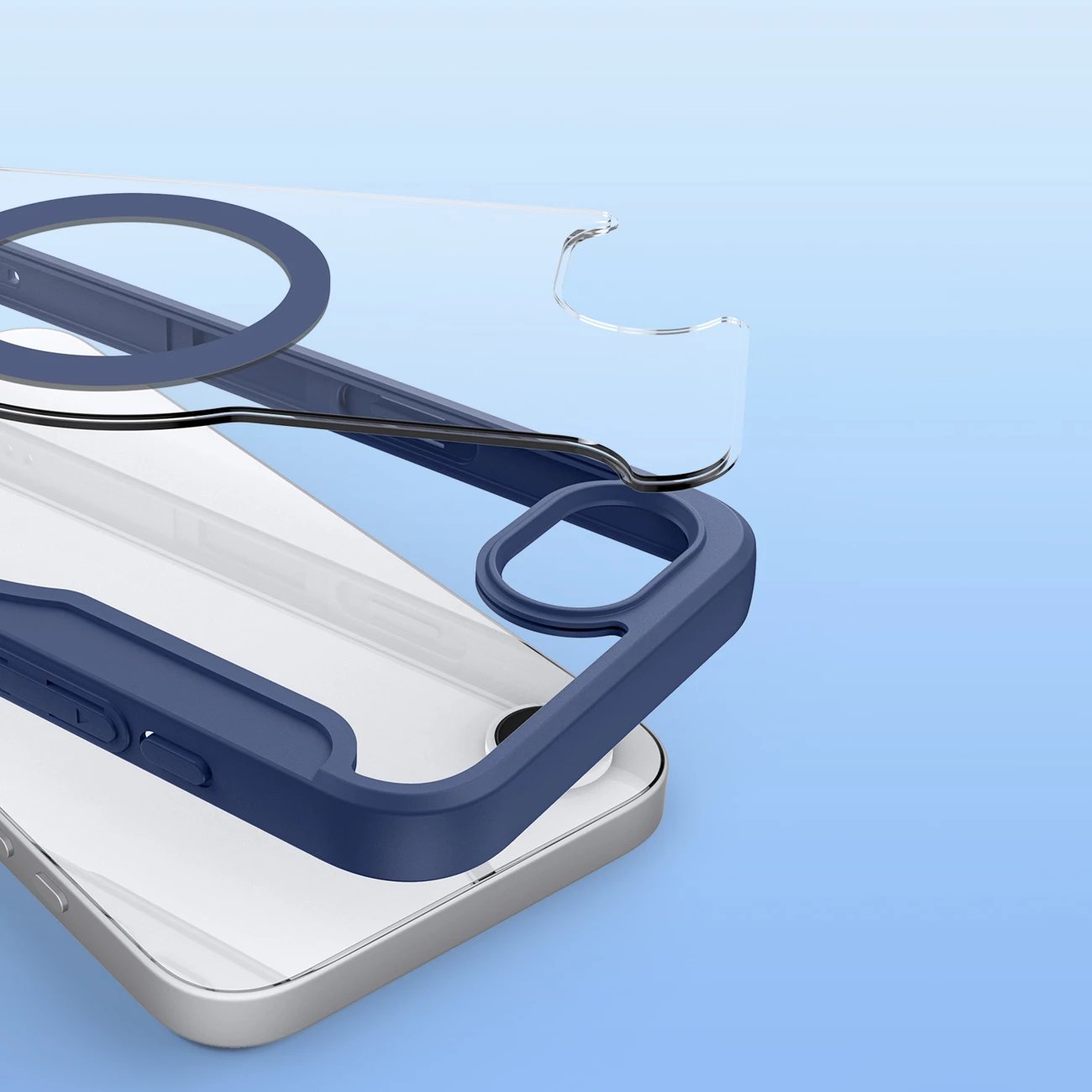 Mbështjellës Dux Ducis Skin X Pro për iPhone 16e, me MagSafe, i kaltër