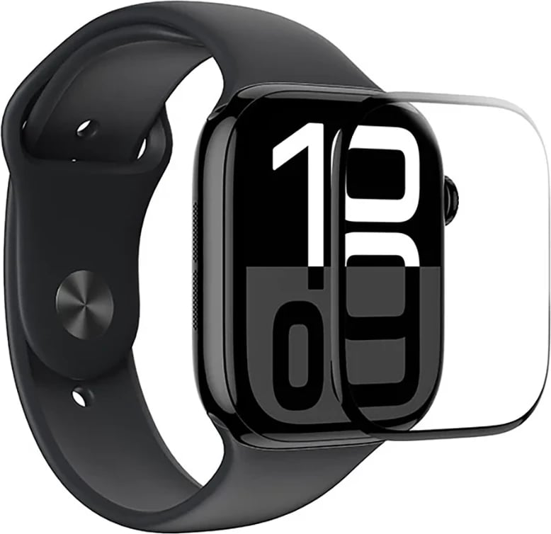 Film mbrojtës AmazingThing Radix për Apple Watch 46mm, me kornizë të zezë