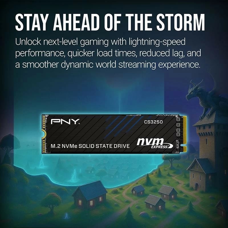 SSD M.2 2280 PCIe 5.0, PNY CS3250 M280CS3250-2TB-TB, 2TB, NVMe Gen5 x4, deri 14900/14000 MB/s