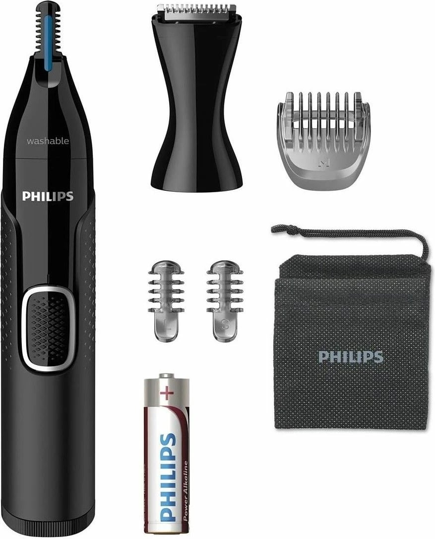 Trimer Philips NT5650/16, për hundë dhe veshë, i zi