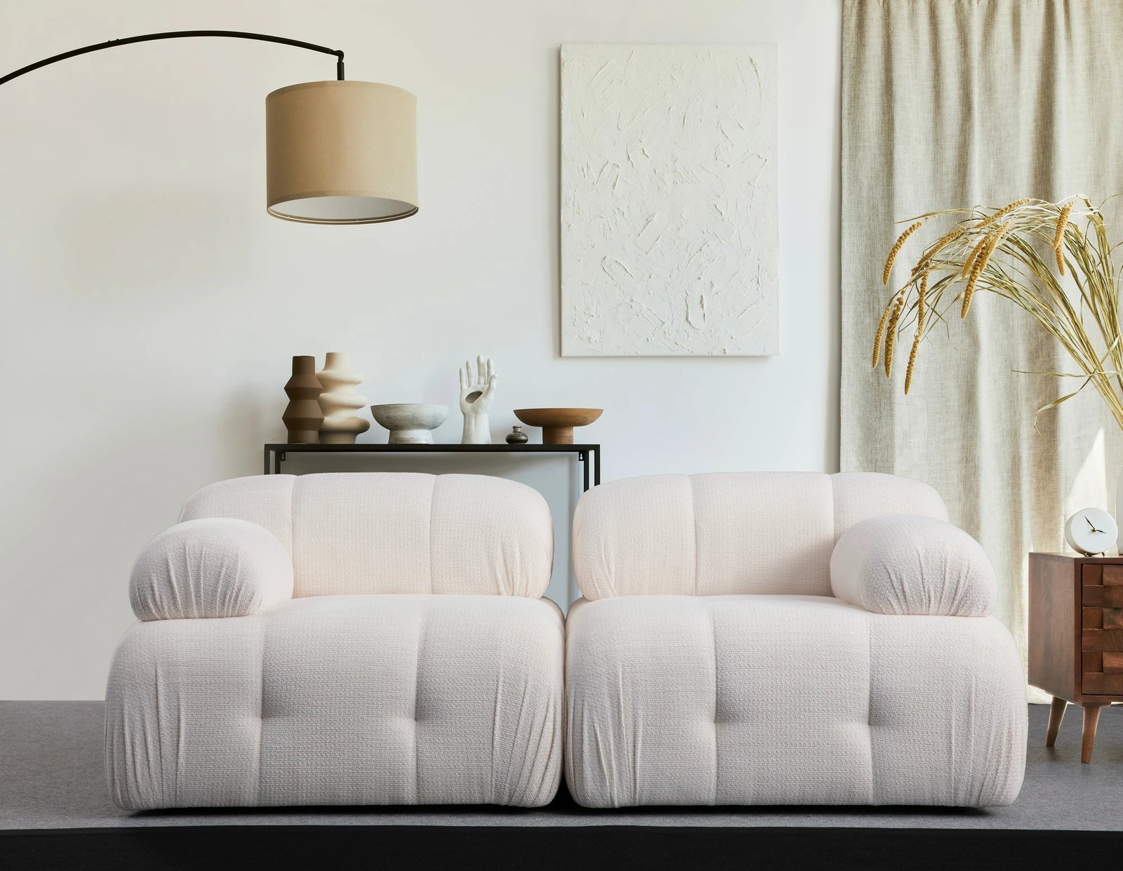 Divan dy-vendësh Atelier del Sofa Petite 2, i bardhë