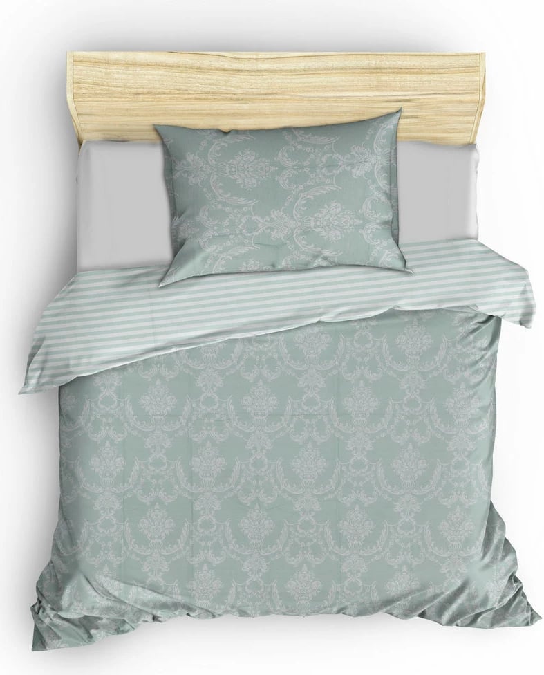 Set mbulesë jorgani për një person, L'essentiel, Pure, ngjyrë jeshile deti