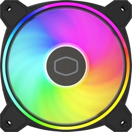 Ventilator ftohës për kasë Cooler Master MasterFan MF120 Halo 2, 120mm, ARGB Gen 2, PWM 4-pin, 1 copë, e zezë