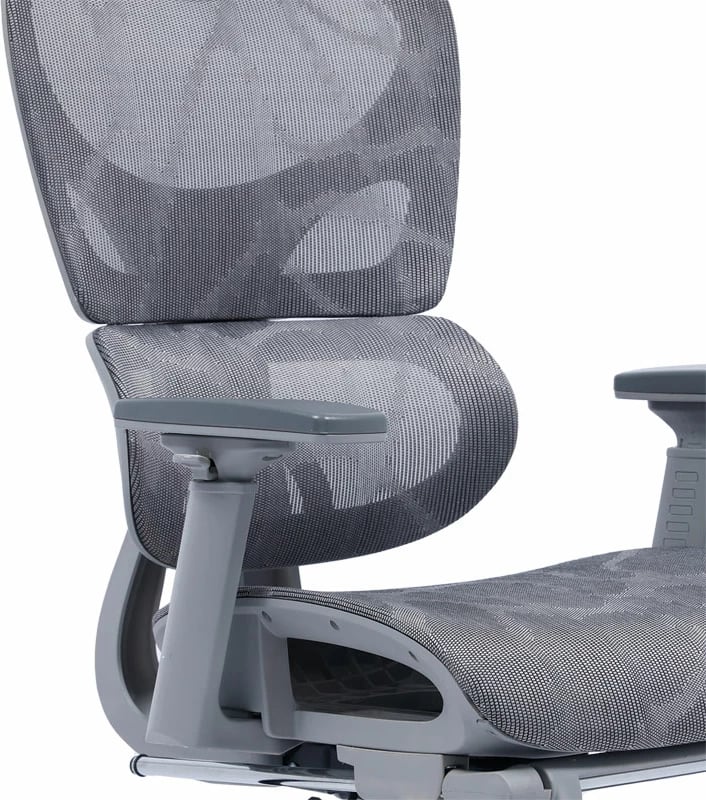 Karrige menaxheri për zyre me mbështetëse këmbësh Thelonius rrjetë gri