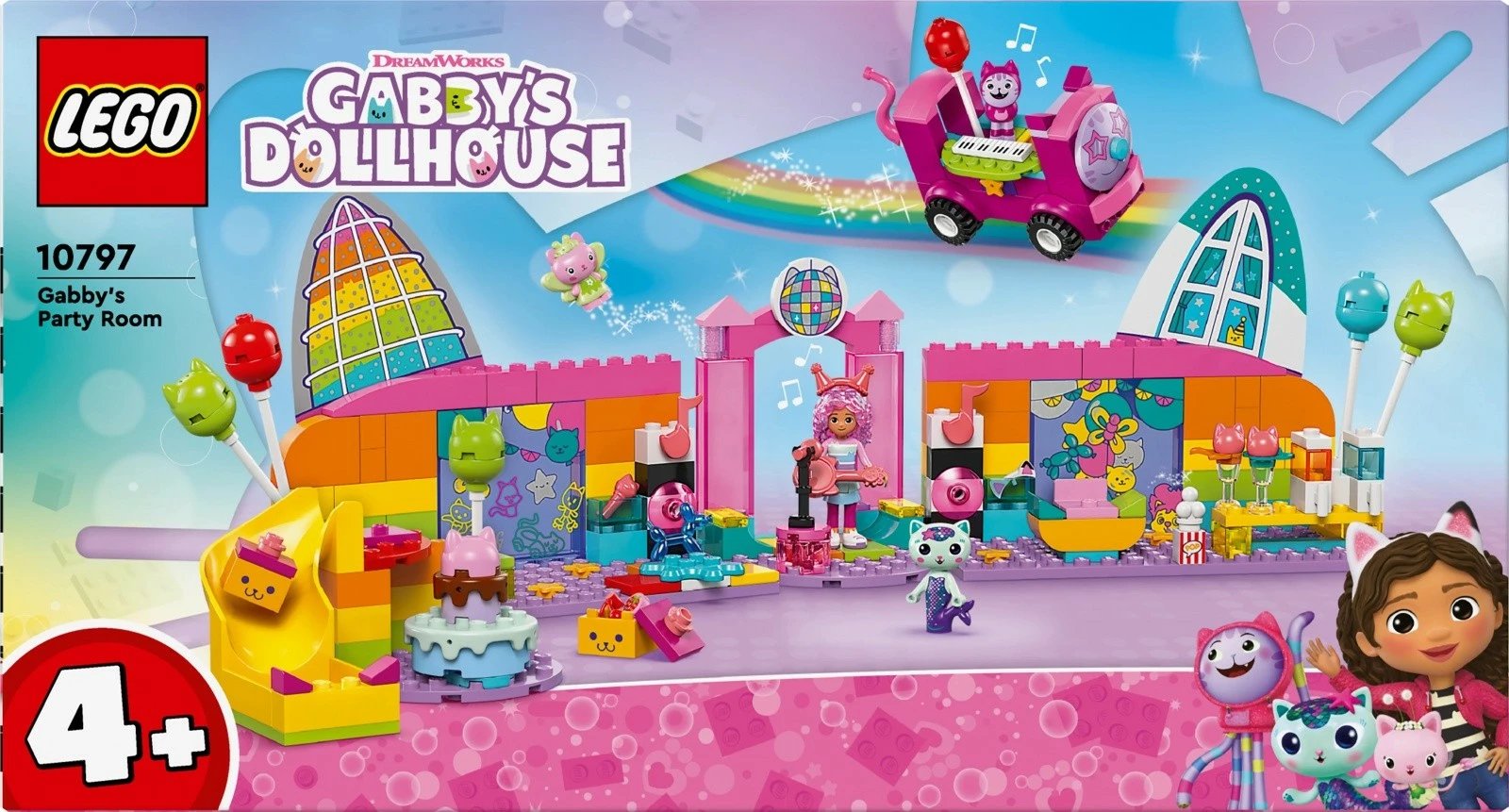 Set lodrash LEGO Gabby's Dollhouse 10797 Gabi Ballroom, 252 pjesë, shumëngjyrëshe