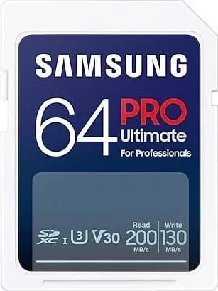 Kartë kujtese Samsung PRO Ultimate SDXC, 64GB, UHS-I U3, me lexues