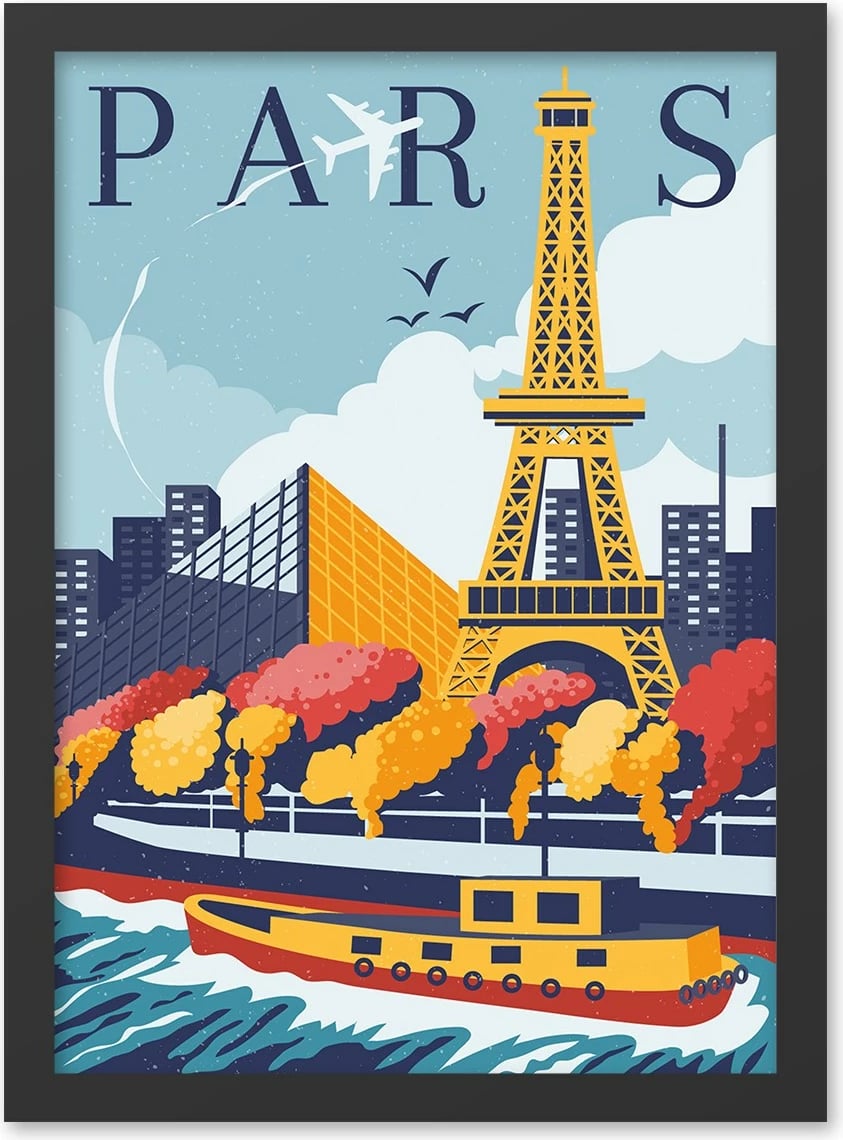 Pikturë dekorative me kornizë MDF, Wallity, Paris 4, 40x55cm