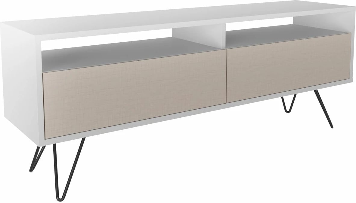 Komodë TV Skye Decor, e bardhë, bezhë