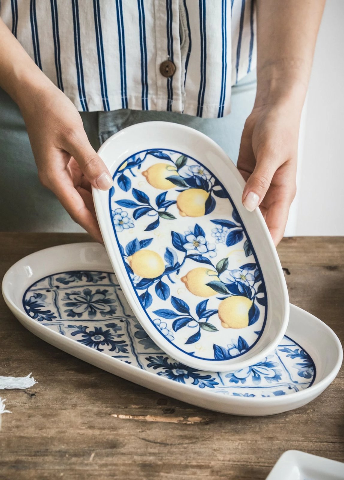 Set pjatash servirëse (2 copë), Hermia, ODL0013