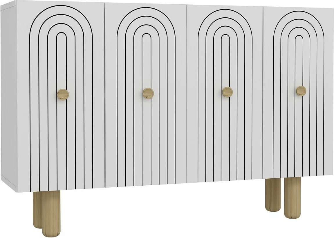 Konsolë moderne, ngjyrë e bardhë, Skye Decor Woise Bohem KM120