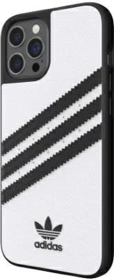 Mbështjellës Adidas OR Moulded Case PU për iPhone 12 Pro Max, Bardhë/Zi