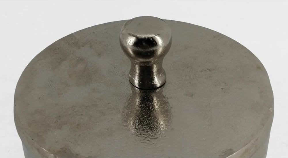 Kuti alumini për ruajtje, argjend, 14x14x10cm