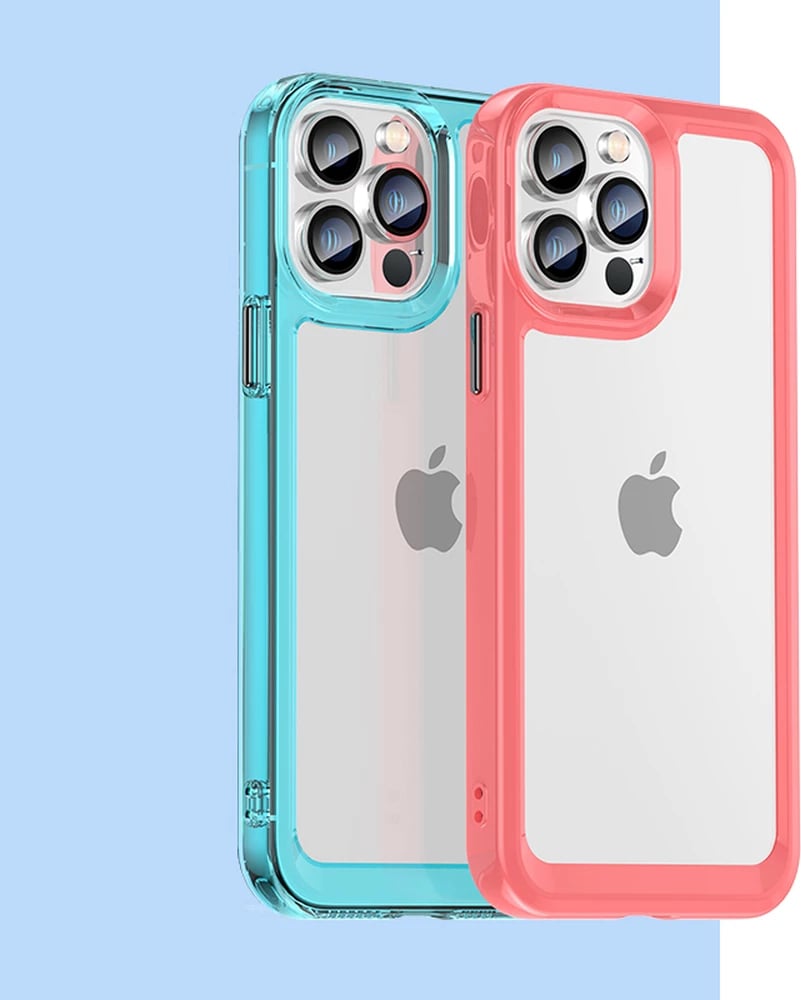 Mbështjellës Hurtel Outer Space Case për iPhone 12 Pro Max, hard cover me kornizë gel, Kuqe