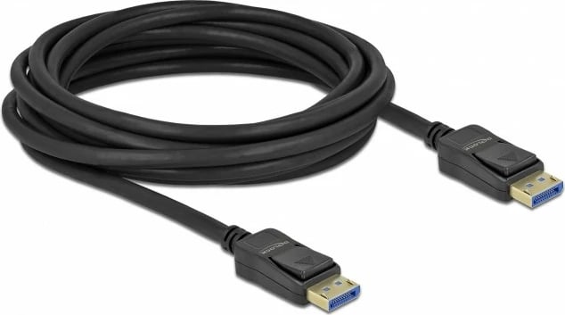 Kabllo DisplayPort DeLOCK 10K 60 Hz 54 Gbps 2 m, e zezë