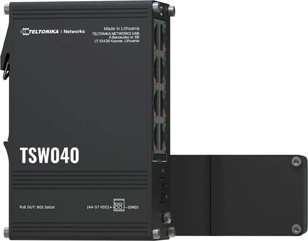 Switch Teltonika TSW040, 8 porte PoE+, Fast Ethernet, i zi