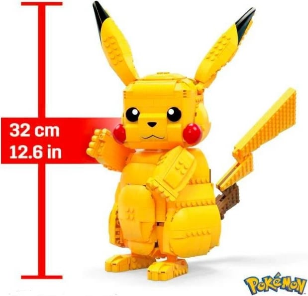 Set ndërtimi Mega Bloks Pokémon Pikachu, 825 pjesë, Verdhë