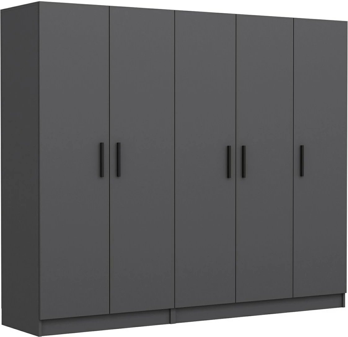 Dollap Skye Decor, ngjyrë antracit, 225x190x52 cm