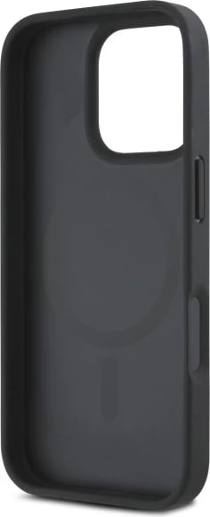 Mbështjellës DKNY Repeat Pattern Stack Logo MagSafe për iPhone 16 Pro, i zi