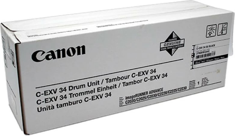 Njësi drum, Canon, C-EXV 34, kapacitet 43.000–150.000 faqe, e zezë, 1 copë