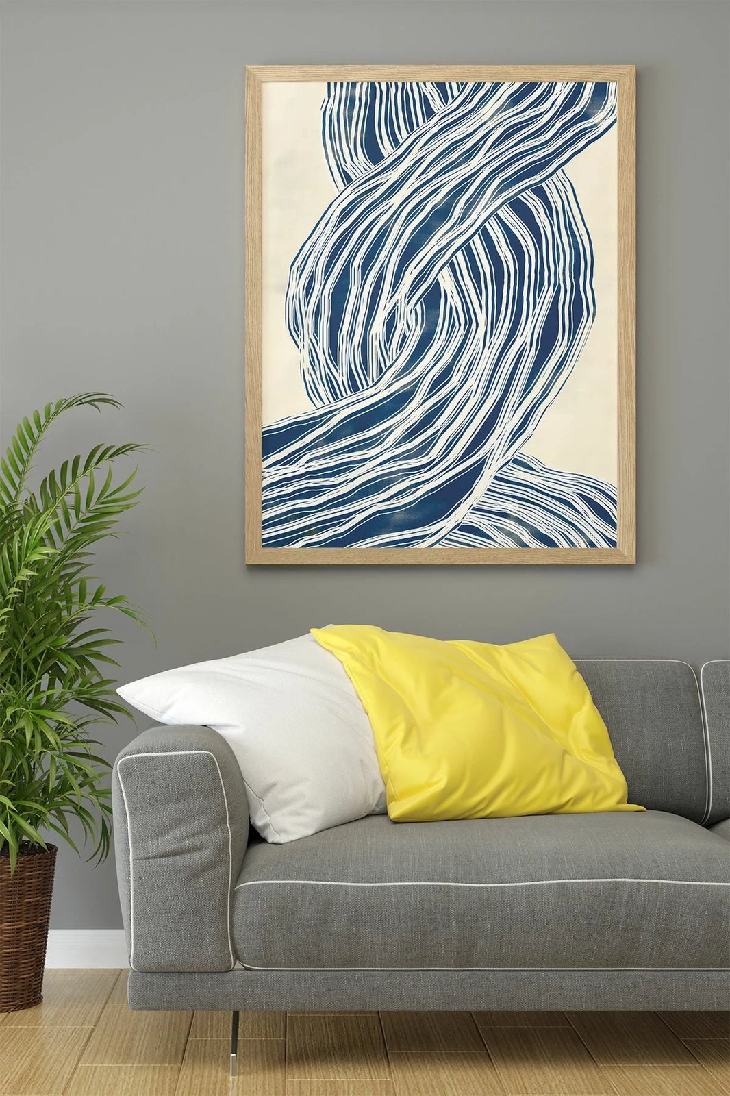 Pikturë dekorative me kornizë, Wallity, Lmnmdl15, shumëngjyrëshe, 33x48cm