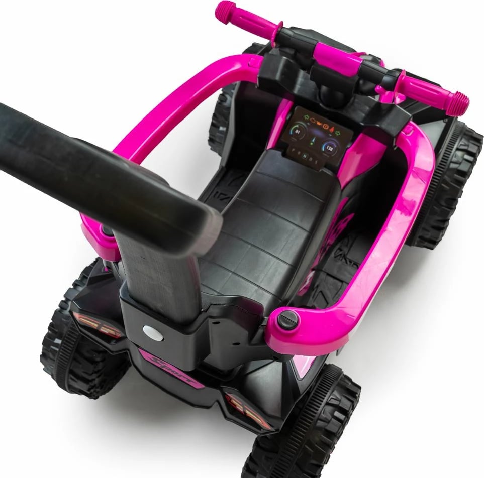 mjet shtytës fëmijësh, Baby Mix, Mega, me dorezë shtytëse, kapacitet 30 kg, buton me efekte zanore, blu