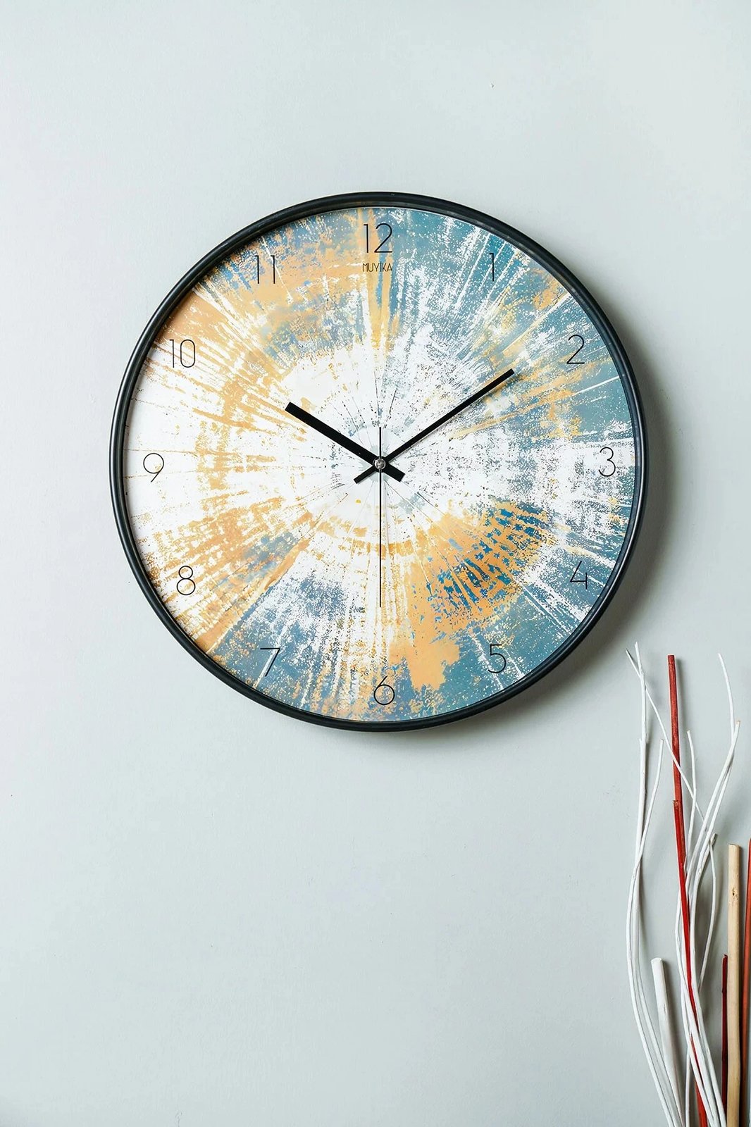 Orë muri dekorative Wallity, shumëngjyrëshe, Pinoklm, 42x42cm