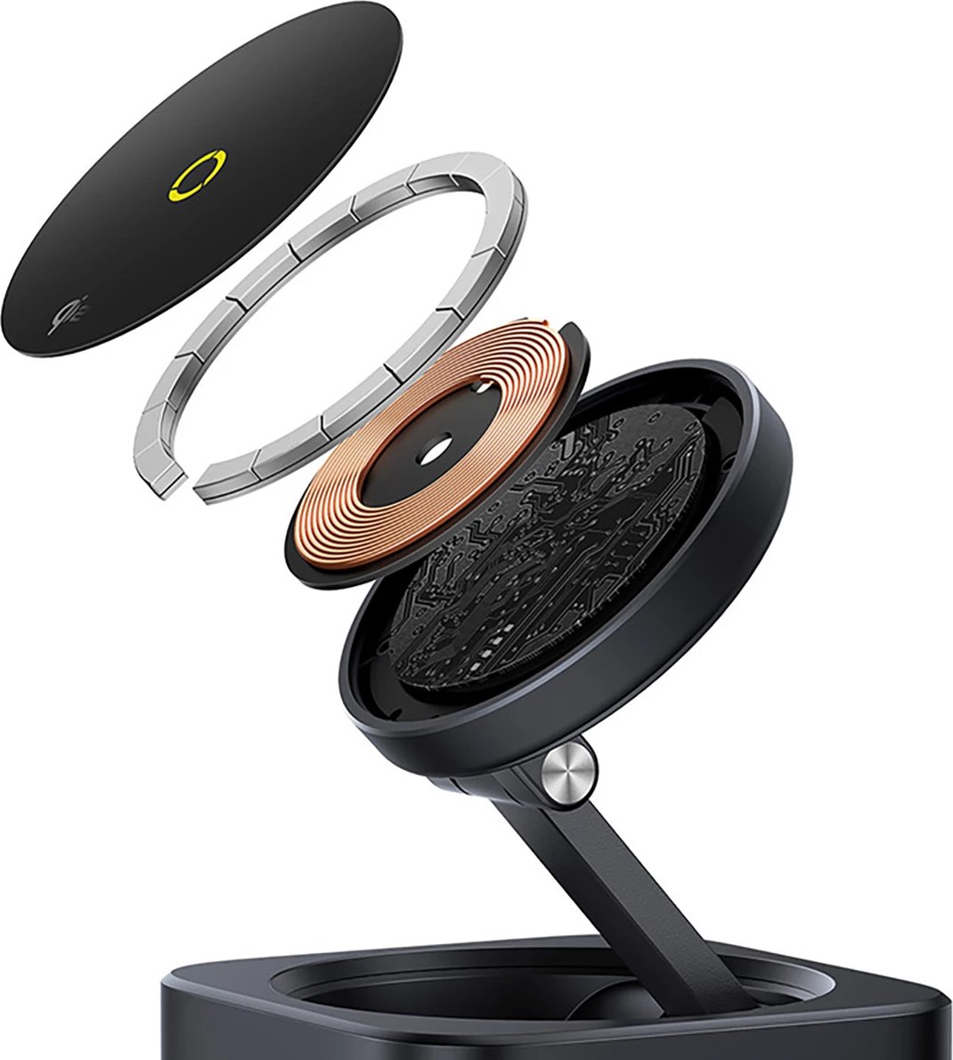 Kasë Baseus MagPro Series II 7-in-1 me karikues wireless MagSafe 15W, HDMI, USB-A, USB-C, SD/TF, e zezë