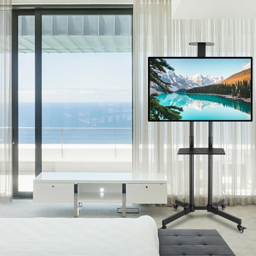 Qëndrim mobil për TV Techly 364477, për 37-70 inç, 2 rafte, i zi