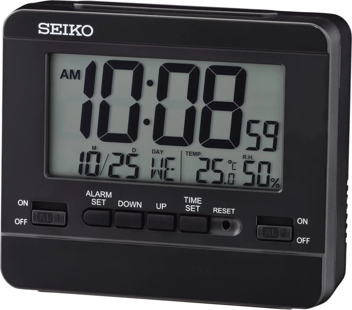 Orë tavoline SEIKO CLOCKS QHL086K, e zezë
