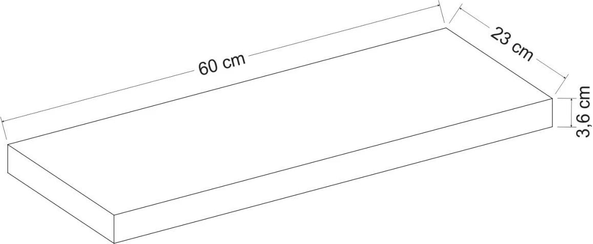 Raft muri, ngjyrë e bardhë, Skye Decor Gizli 60