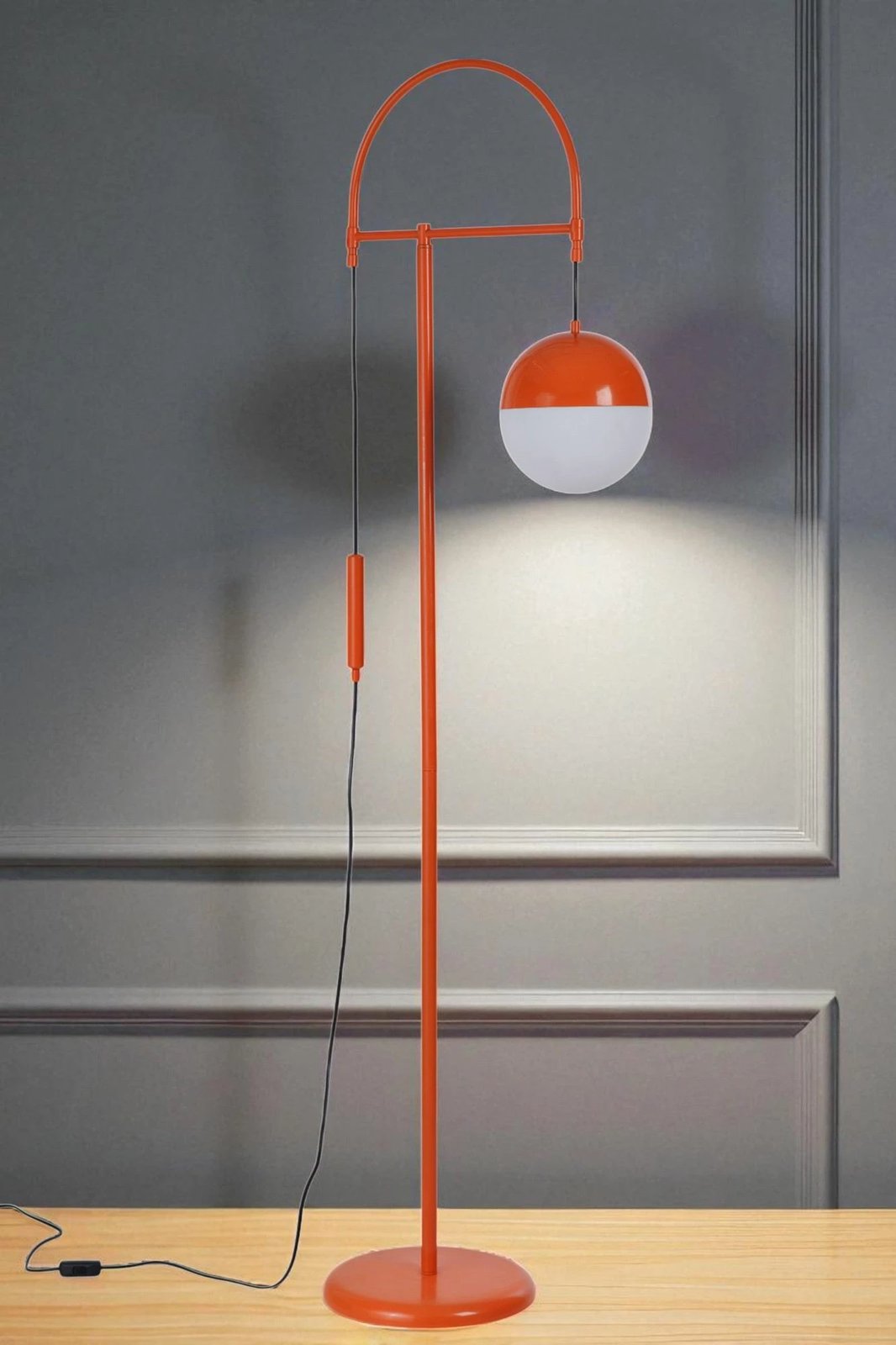 Llambë dyshemeje Opviq, 8958-5, e bardhë dhe portokalli