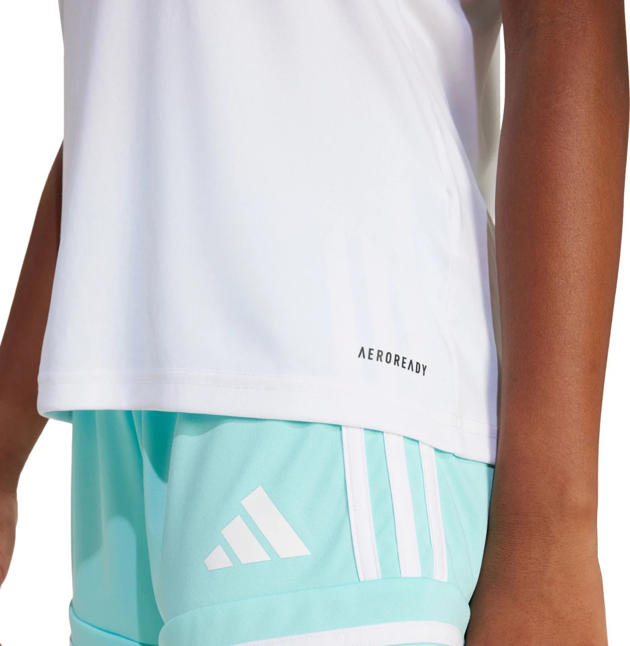 Maicë për fëmijë adidas, femra, e bardhë