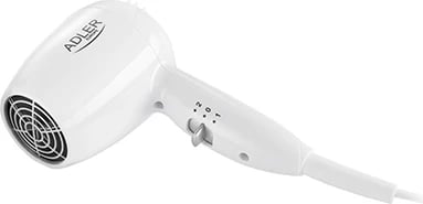 Tharëse flokësh murale, Adler AD 2252, 1600W, 2 shpejtësi/2 temperatura, auto-off, kabllo spiral 1.6 m, tip prizë C, e bardhë, me set montimi