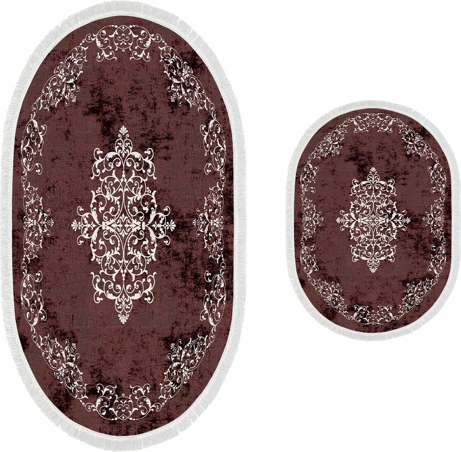 Set tapetash banjoje, 2 copë, Mijölnir, 410616 - O, ngjyrë e kuqe e errët