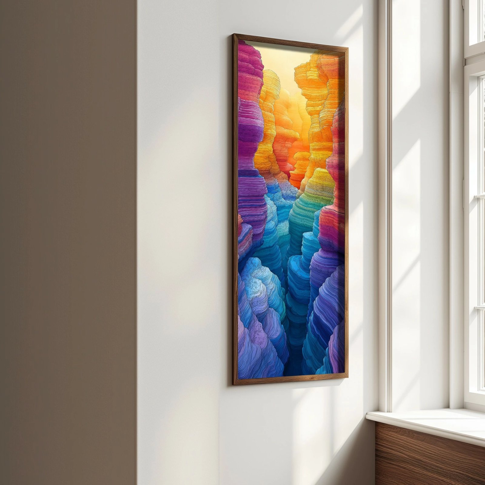 Pikturë dekorative me kornizë, MDF, shumëngjyrëshe, Wallity, EMR070
