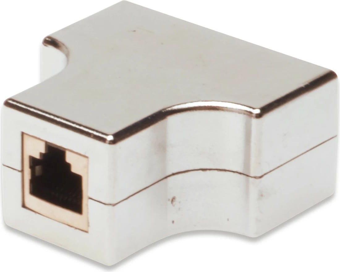 Adapter rrjeti Digitus CAT 5e, 3x RJ45, shielded, gri