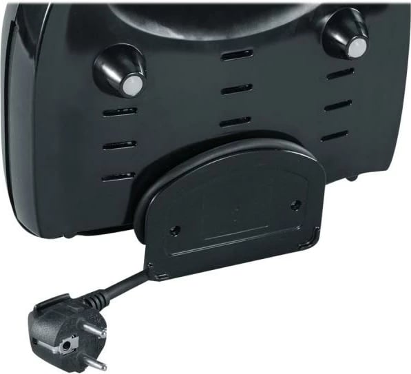 Aparat sanduiçesh, Severin SA 2969, 600W, pllaka jo-ngjitëse, trup çelik inox, i zi