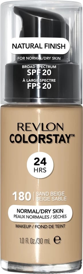 Fondatinë Revlon ColorStay Makeup për lëkurë normale dhe të thatë SPF20 180 Sand Beige 30ml