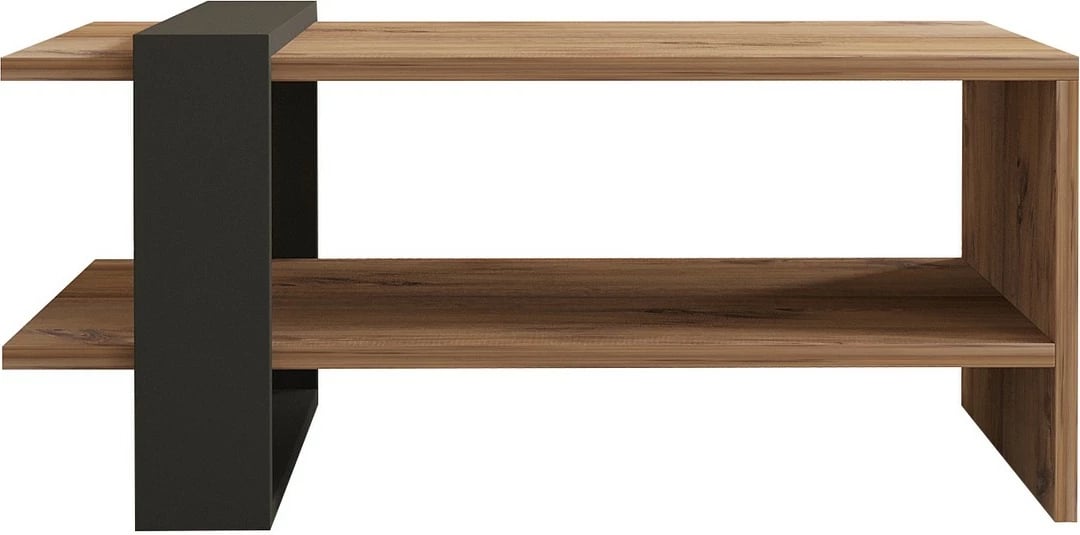 Tavolinë kafeje Hanah Home, Ova, dy nivele, ngjyrë lis dhe antracit