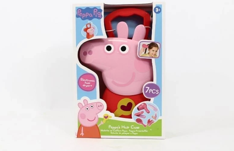 Set lodrash valixhe Peppa Pig, 7 pjesë, për fëmijë, rozë
