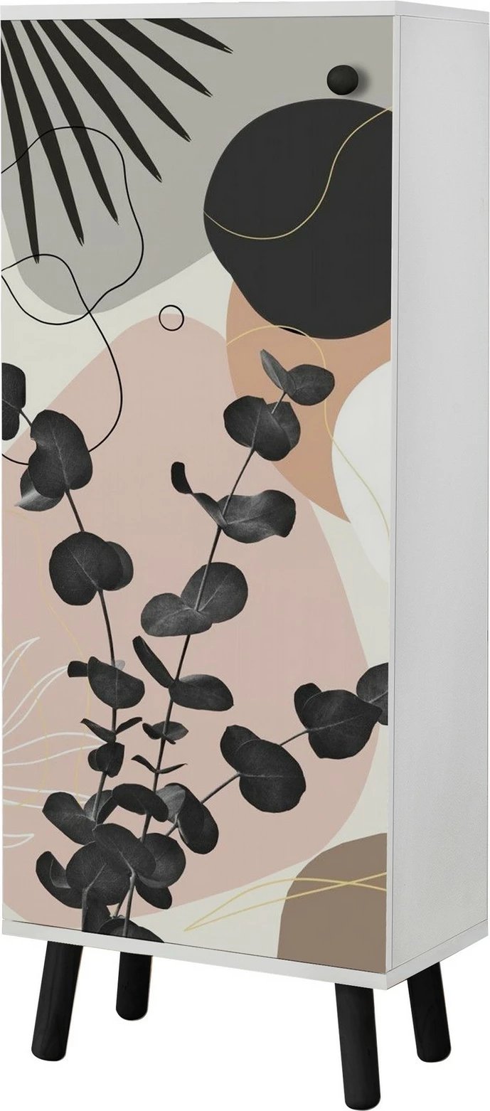 Dollap për këpucë Hanah Home, Vegas - SB 966, i bardhë dhe i zi