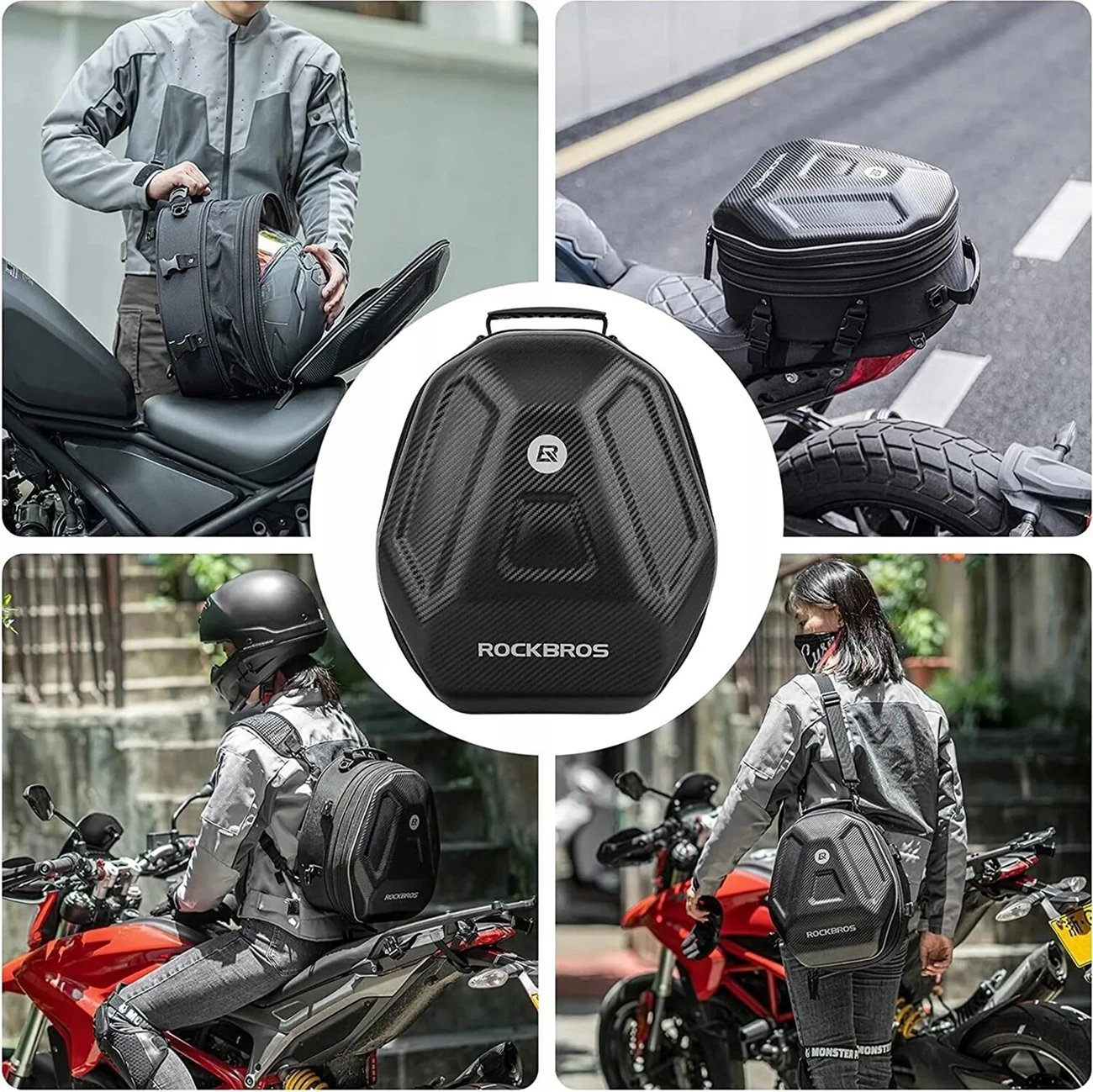 Çantë motoçiklete Rockbros 30140026001, 20-35L, e zezë