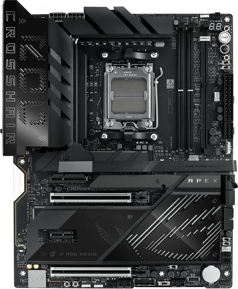Pllakë amë ASUS ROG CROSSHAIR X870E APEX, Socket AM5, ATX, e zezë Pllakë amë ASUS ROG CROSSHAIR X870E APEX, Socket AM5, ATX, e zezë