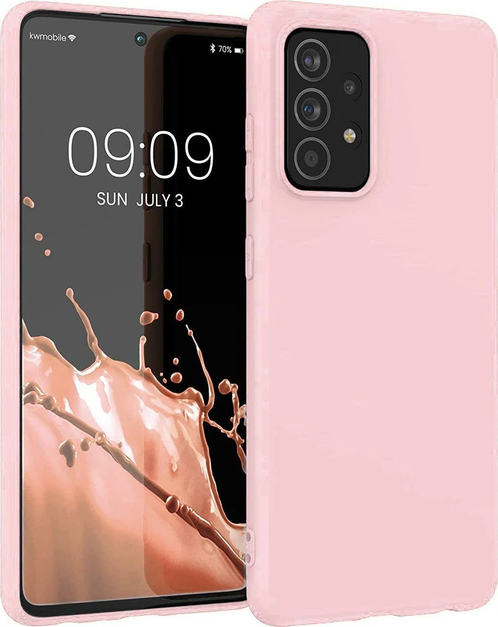 Mbështjellës silikoni Hurtel për Samsung Galaxy A22 4G, rozë