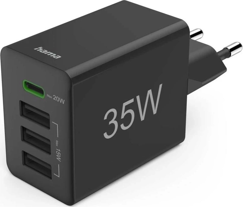 Karikues Hama 35W PD/QC 1x USB-C, 3x USB-A, i zi