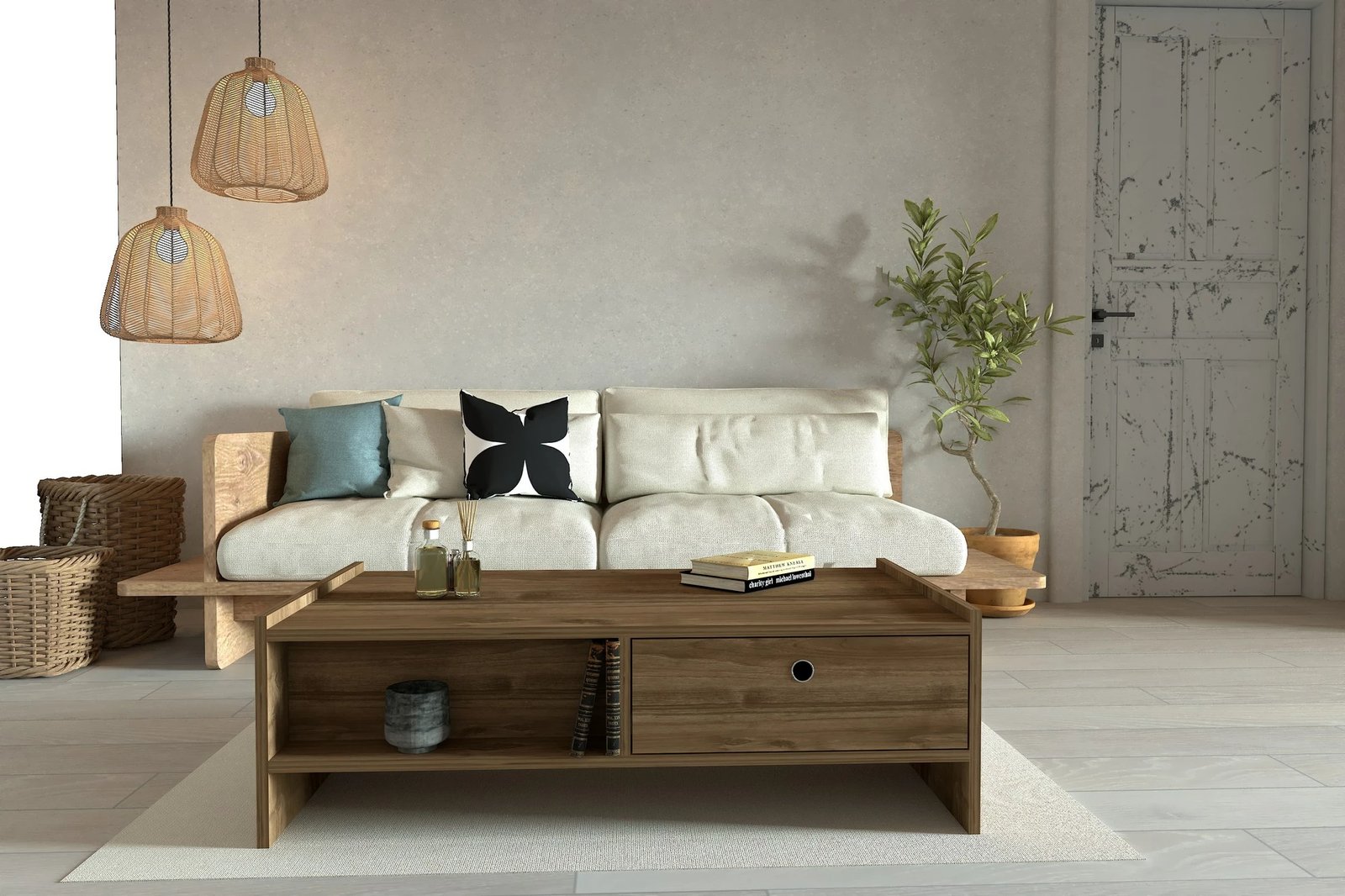 Tavolinë kafeje Hanah Home, ngjyrë arre, Boey